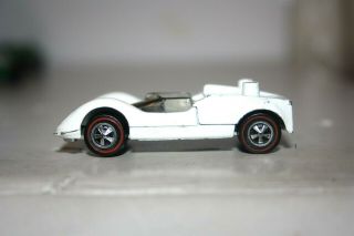 Vintage Mattel Hot Wheels Redlines 1968 White Chaparral 2g Diecast Toy Car