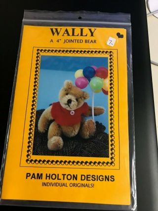 Pam Holton Designs - Vintage Teddy Bear Sewing Pattern - 4 " Tall Wally