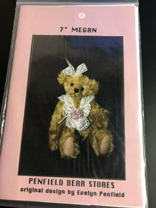 Penfield Bear Stores Vintage Teddy Bear Pattern For 7 " Tall Megan