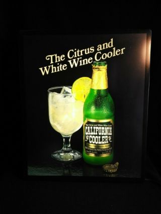 California Cooler Lighted Bar Sign Wine Cooler Advertisment 1984 S Vintage.