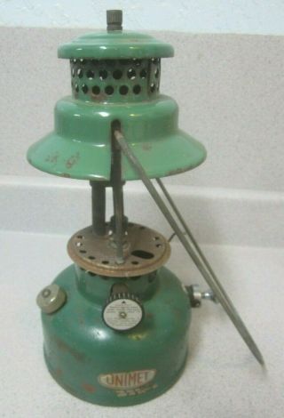 Vintage Unimet Lantern - 196 - Great Lamp,  Pumps Up And.  Restore Or Parts