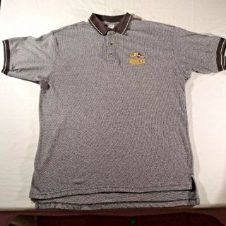 True Fan Mens Nfl Polo Shirt Size Xl Baltimore Ravens Football Vintage Collared
