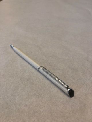 Vintage Quill Pearl White/silver Ballpoint Ink Pen