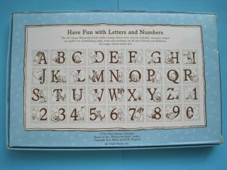 WINNIE the POOH LETTERS & NUMBERS Foam Rubber Stamps DISNEY Vintage Classic ABC 2