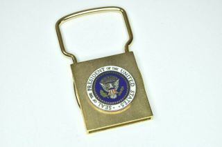 Authentic Vintage President Ronald Reagan Vip White House Gift Keychain Fob Seal