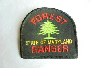 Vintage State Of Maryland Forest Ranger Sew On Patch