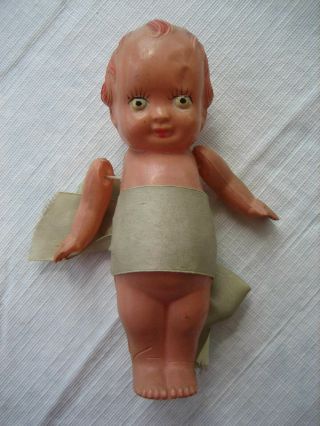 Vintage Celluloid Red Head / Carrot Top / Ginger Hair Kewpie Doll - 6 Inch
