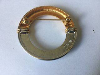 Vintage Jewellery Stunning Gold Plated Swarovski Crystal Signed Brooch Pin 3