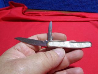 VINTAGE COLONIAL FOLDING POCKET KNIFE MADE IN USA ADVERTISING WINCHESTER - WESTERN 4