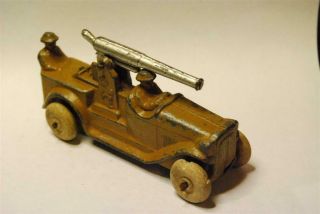 Vintage Barclay/manoil Cast Metal/lead Toy Ww1 Era Us Army Truck With Cannon.