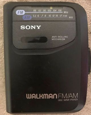 & Vintage Sony Walkman Am/fm Cassette Player Wm - Fx101