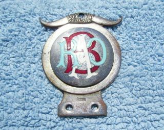 Vintage 1950s Royal Antediluvian Order Of Buffaloes Car Badge - Raob Auto Emblem
