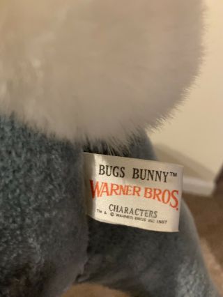 Vintage 1987 Warner Bros.  Characters BUGS BUNNY 25” Plush Toy by Mighty Star 2