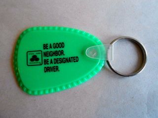 Vintage State Farm Insurance Be A Designated Driver Advertising Keychain
