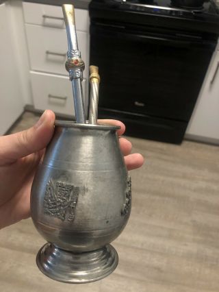 Vintage Pewter Tea Pot Made In Bolivia And Unique