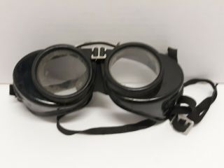 Vintage Safety Goggles Glasses Motorcycle Aviation Screw On Lens Picker Find
