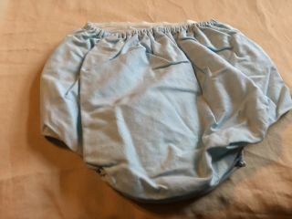 2 Prs vintage Babies Plastic lined pants/diaper covers 1blue/1white 14 