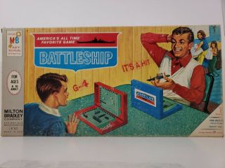 Battleship Board Game By Milton Bradley Complete Vintage 1967
