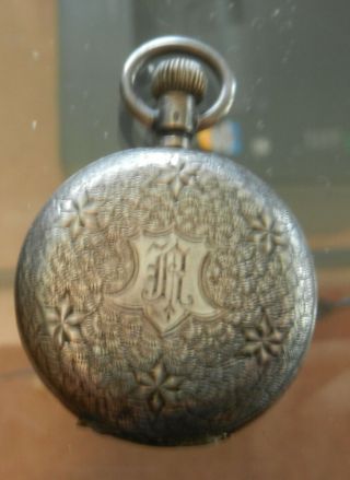 Antique Sterling Silver Louis Jacot Locle Pocket Watch.  Parts