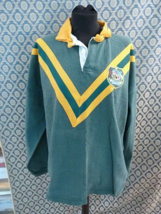 Vintage Australia Rugby Union Long Sleeved Shirt Xxl
