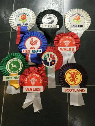 Rugby Union Memorabilia Various Nations Vintage Rosettes