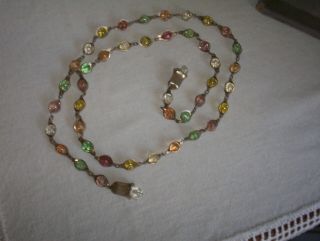 Vintage Necklace Glass Marbles In Cages