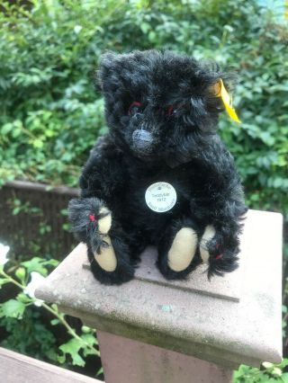 Vintage Steiff Black Mohair Teddy Bear 3