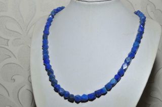 Lovely Vintage Necklace Of Lapis Lazuli Beads