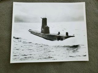 Vintage B/w Photo Uss Bluegill • Ssn - 242 Submarine Us Navy