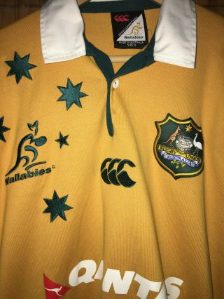Australia rugby union wallabies qantas vintage rugby shirt size medium 2