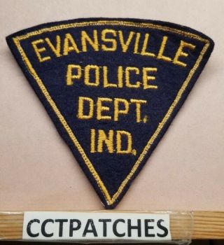 Vintage Evansville,  Indiana Police Felt Shoulder Patch In
