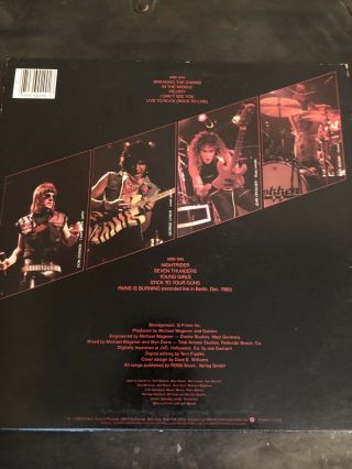 Dokken Breaking The Chains Vintage Vinyl (1983) 2