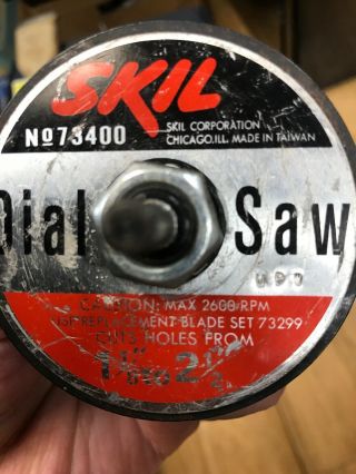 Vintage Skil Dial Hole Saw Cuts Holes From 1 - 1/8 " - 2 - 1/2 " Usa No.  73400