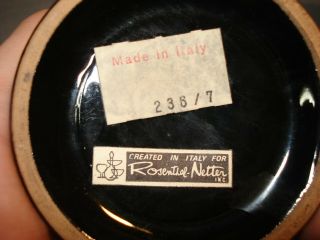 Vintage Italy MCM Bitossi Aldo Londi Pr.  Candlesticks w/Ashtray Black,  Striped 3