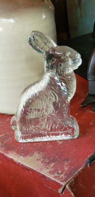 Vintage Bunny Rabbit Candy Container,  Glass 1940 - 50 