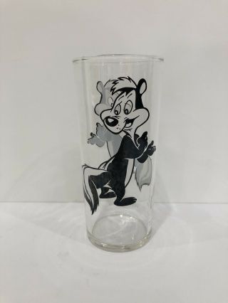 Vintage 1973 Pepsi Glass Looney Tunes Warner Bros Pepe Le Pew Collector Series