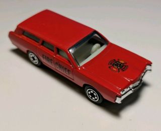 Vintage Yatming Red Ford Ltd Station Wagon 1015 1/64 Diecast Fire Chief Vhtf