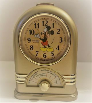 Walt Disney Mickey Mouse Vintage Seiko Musical Alarm Clock Jukebox