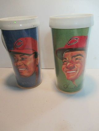 Vintage Cleveland Indians Plastic Cup Tumbler Vic Davalillo & Leon Wagner 1966