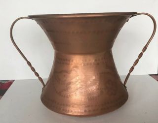 Vintage Copper Flower Pot Catch All Handmade