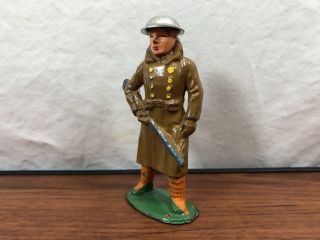 Vintage WWI Doughboy Die - Cast Metal Toy Army Man Soldier Standing With Rifle 2