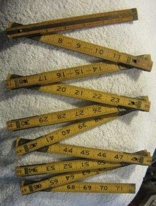 Vintage Rare Craftsman Usa 3933 6 Foot Extension Rule Folding Ruler,  Measure,  Tool