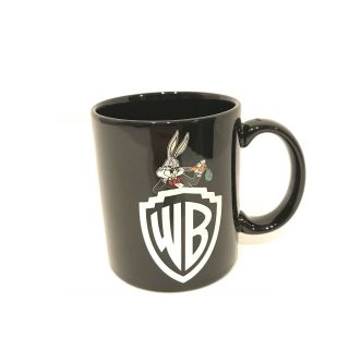Vintage 1991 Warner Bros Bugs Bunny Mug Wb Black Cup Cartoon Hard To Find