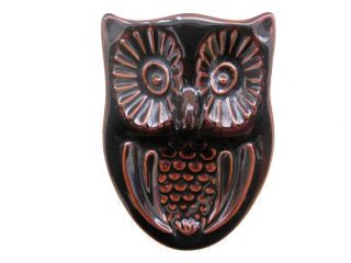 Vintage Pfaltzgraft Brown Owl Spoon Rest - Made In Usa - Fast
