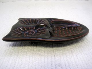 Vintage Pfaltzgraft Brown Owl Spoon Rest - Made in USA - FAST 2