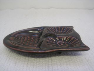 Vintage Pfaltzgraft Brown Owl Spoon Rest - Made in USA - FAST 4