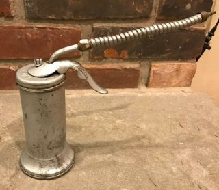 Vintage Eagle Oil Can Oiler Pump Made In Usa Flexible Spout Gas Oil Collectible