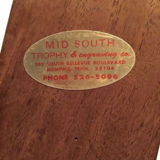 Vintage Dell’s Big D Trickster Yo - Yo Championship Plaque Trophy 1969 5