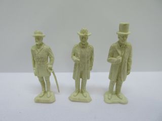 Vintage Marx Civil War Set Figures General Grant,  Abe Lincoln And General Lee