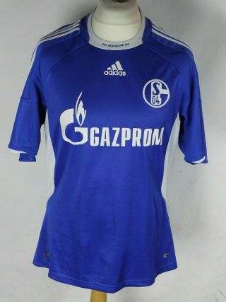 Farfan 17 Vintage Schalke 04 Home Football Shirt 08 - 10 Adidas Mens Medium